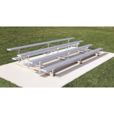Low Rise Aluminum bleacher 15 ft 3 Row 10 in Seat Double ft TipNRoll