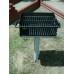 Rotating Flip back Pedestal Grill 3.5 Inch O.D. Post 280 SQ Inch