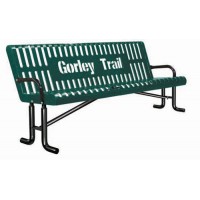 8 foot Personalized Vertical Slatted Bench